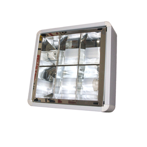 Luminria aletada cromada externa 2x26 W