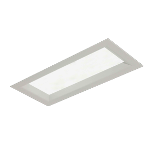 Luminria de embutir com acrlico slim ligth 2 x 20 W