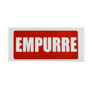 Placa em pvc [ empurre]