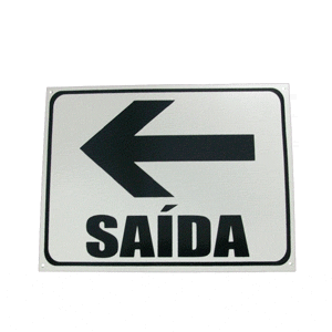 Placa em pvc [ <-- sada ]