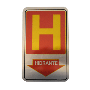 PLACA ALUM 15X24 HIDRANTE