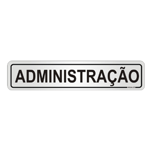 Placa alumnio  administrao