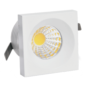 spot embutir led quadrado mini cob 3w 6500K