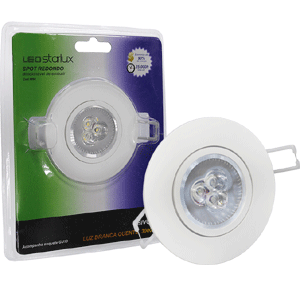 spot led embutir redondo 3w 3000K